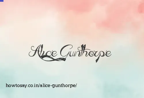 Alice Gunthorpe