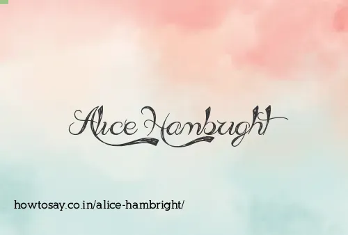 Alice Hambright