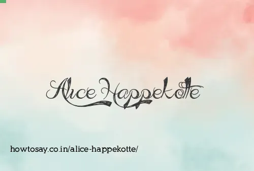 Alice Happekotte