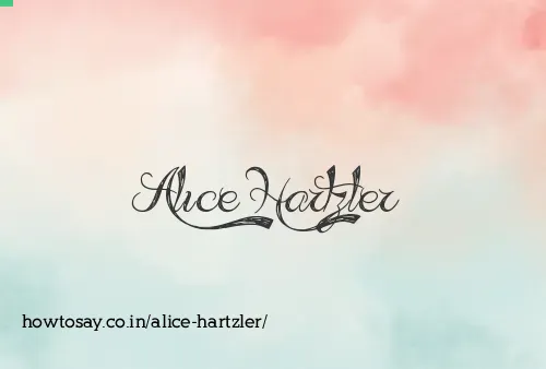 Alice Hartzler