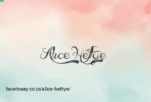 Alice Heftye