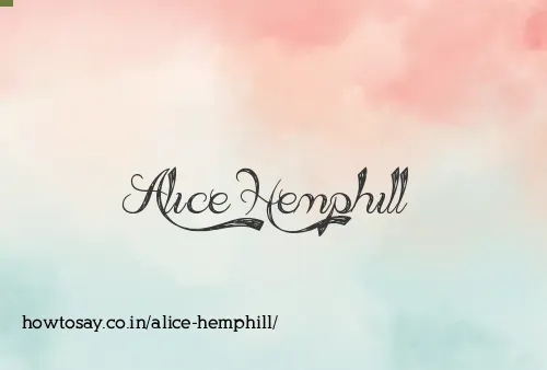 Alice Hemphill
