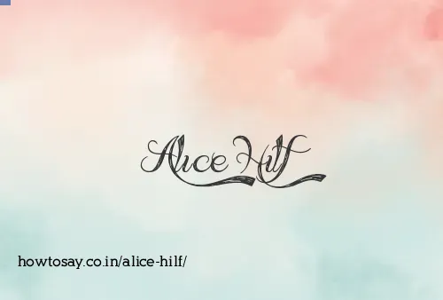 Alice Hilf