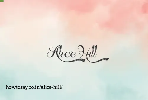Alice Hill