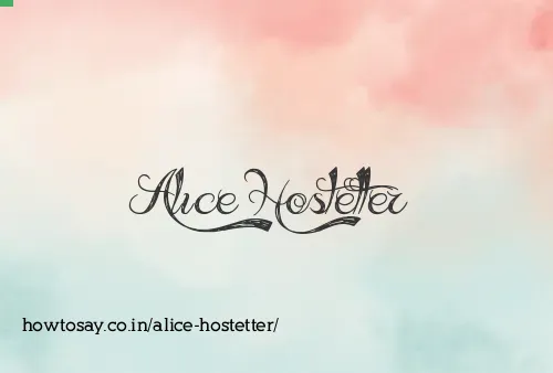 Alice Hostetter