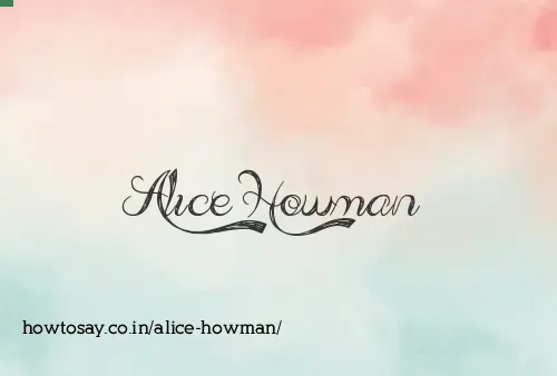 Alice Howman