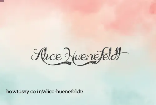 Alice Huenefeldt