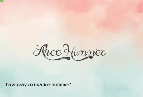 Alice Hummer