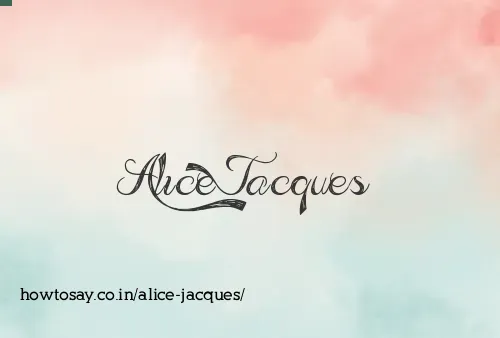 Alice Jacques