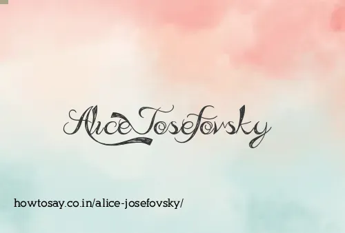 Alice Josefovsky