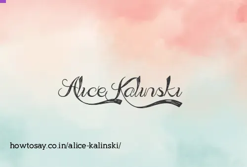 Alice Kalinski