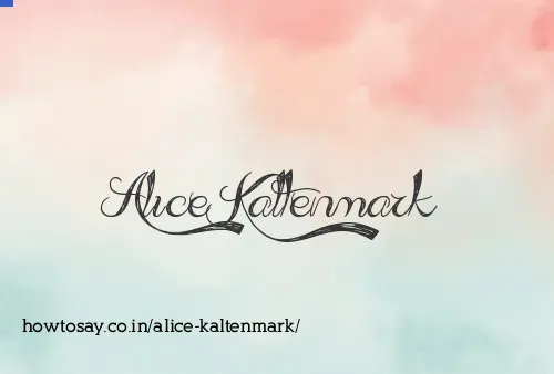 Alice Kaltenmark