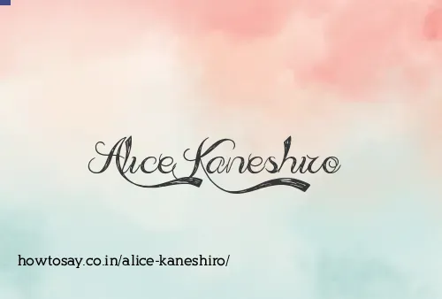 Alice Kaneshiro