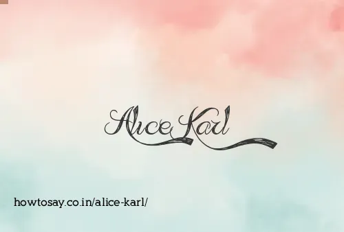 Alice Karl