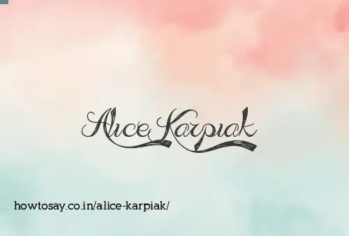 Alice Karpiak