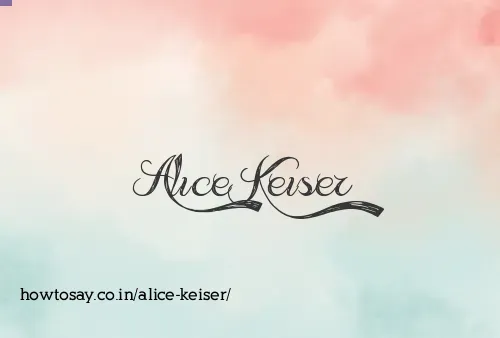 Alice Keiser