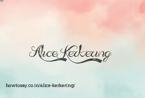 Alice Kerkering