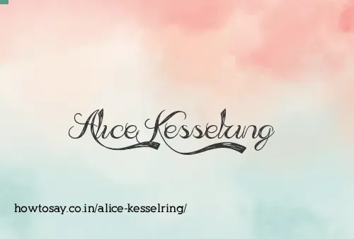 Alice Kesselring
