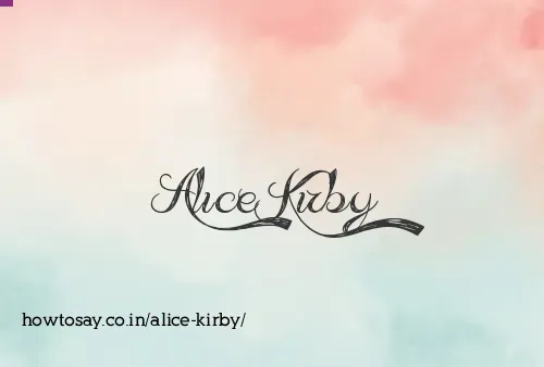 Alice Kirby