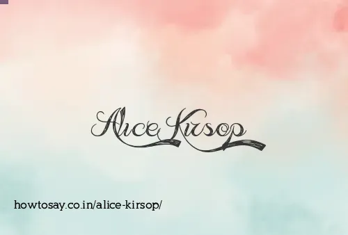 Alice Kirsop