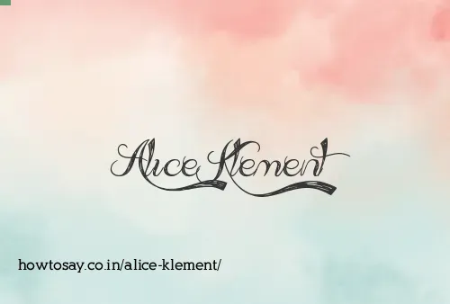 Alice Klement