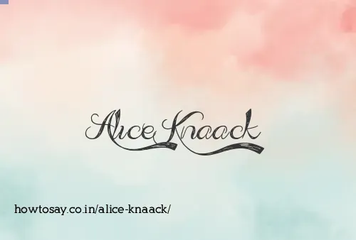 Alice Knaack
