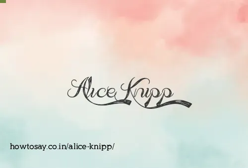 Alice Knipp