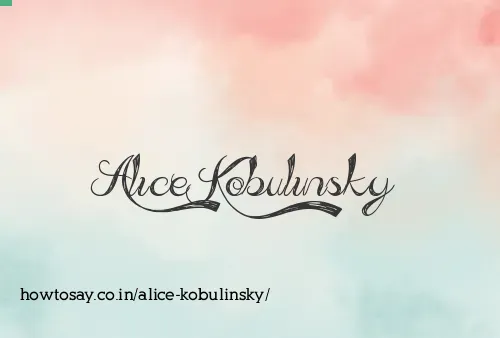 Alice Kobulinsky