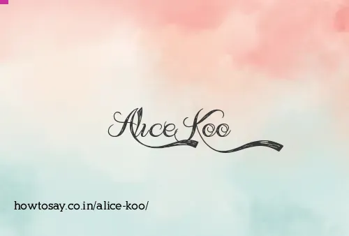 Alice Koo