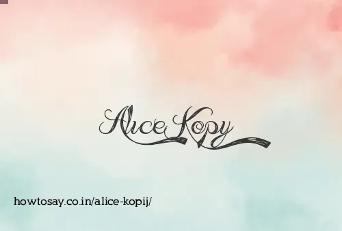 Alice Kopij