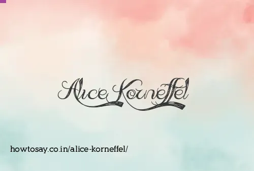 Alice Korneffel
