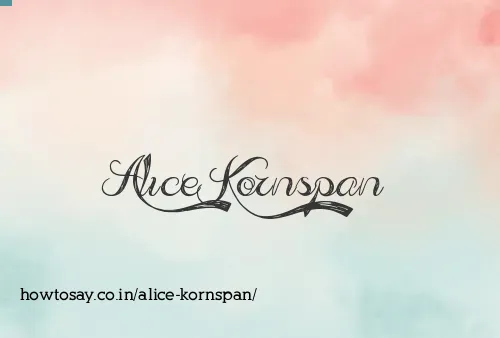 Alice Kornspan