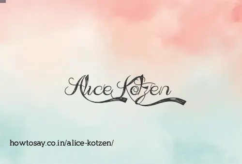 Alice Kotzen