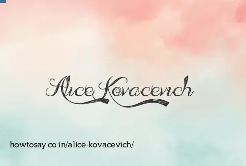 Alice Kovacevich