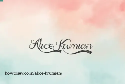 Alice Krumian