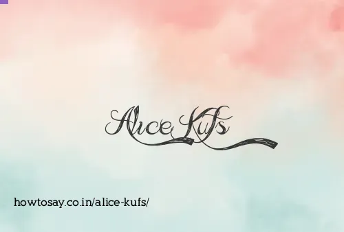 Alice Kufs