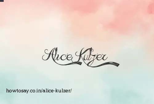 Alice Kulzer