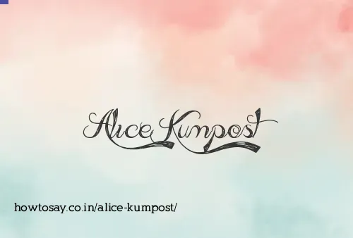 Alice Kumpost