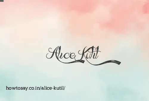 Alice Kutil