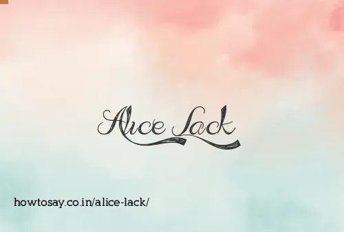 Alice Lack