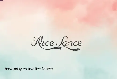 Alice Lance