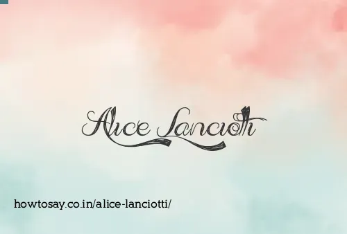 Alice Lanciotti