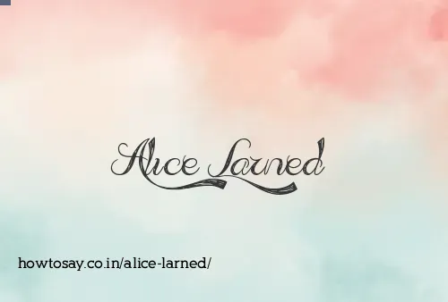 Alice Larned