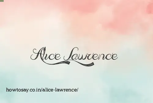 Alice Lawrence