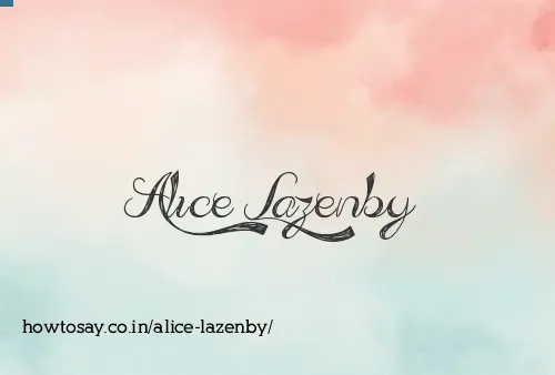Alice Lazenby