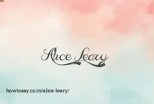Alice Leary