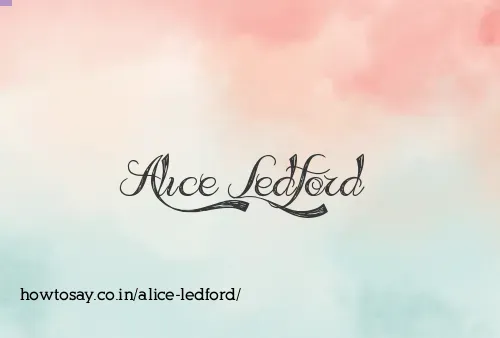 Alice Ledford