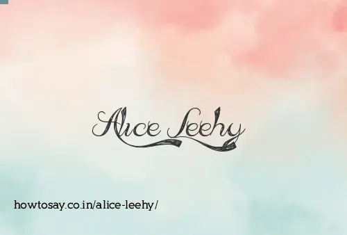 Alice Leehy