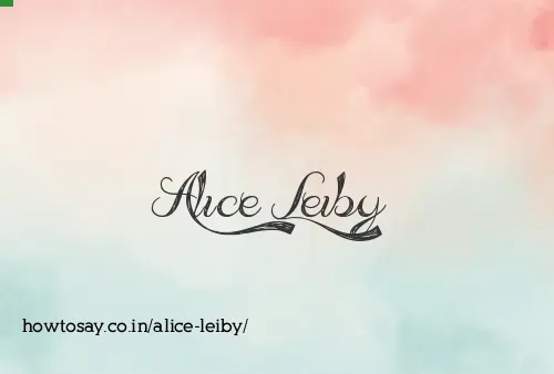 Alice Leiby