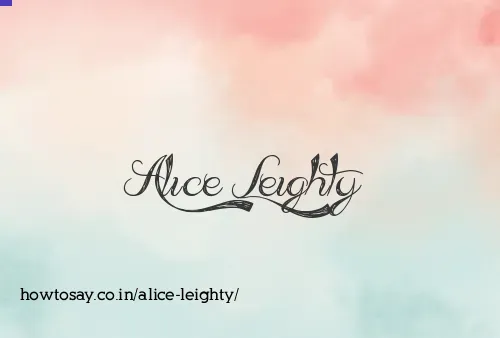 Alice Leighty